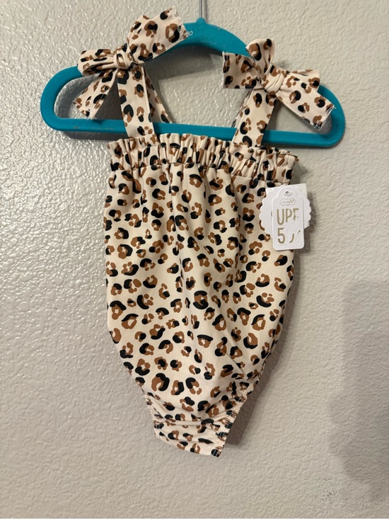Mud Pie Other - Mud Pie Kids Leopard-Print One-Piece Swimsuit - Cream, Brown, Black